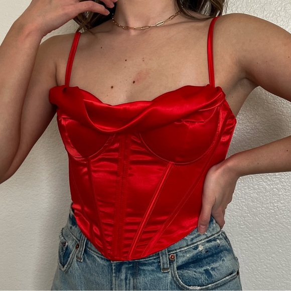 ShopByCarter Tops - FINAL SALE | luxurious satin corset bustier trendy women’s top